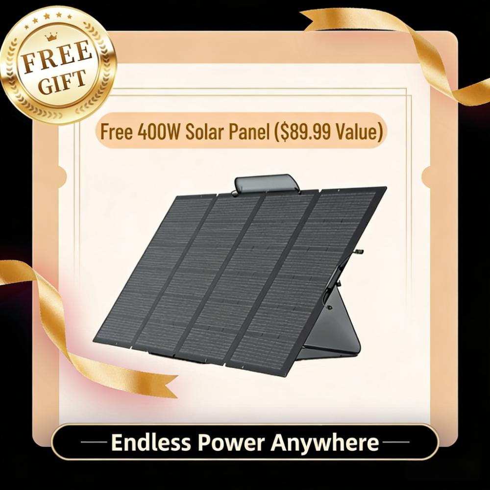 Unlimited Power Anywhere: Large Capacity + Solar Charging -Only $159!