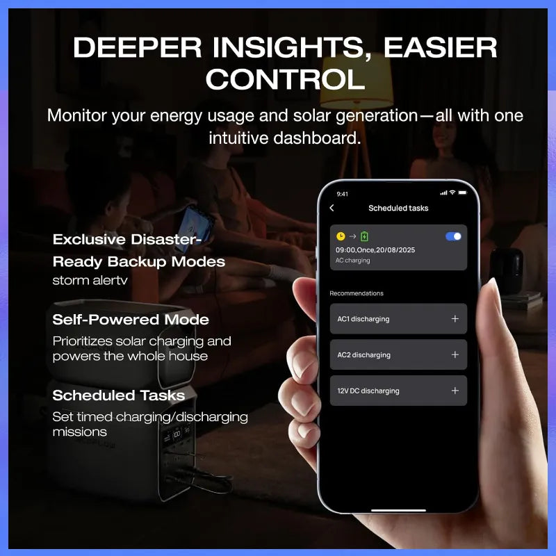 Unlimited Power Anywhere: Large Capacity + Solar Charging -Only $159!